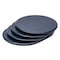 Dacasso Navy Blue Leatherette 4 Coaster Set with Holder AG-4618 - alternate 3